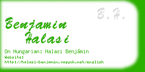 benjamin halasi business card